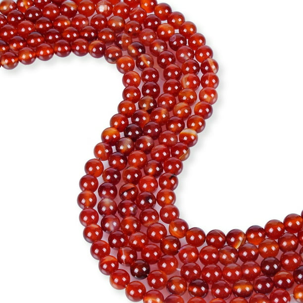 Natural Moonstone Rose Quartz Carnelian Round Shape Beads Handmade Necklace